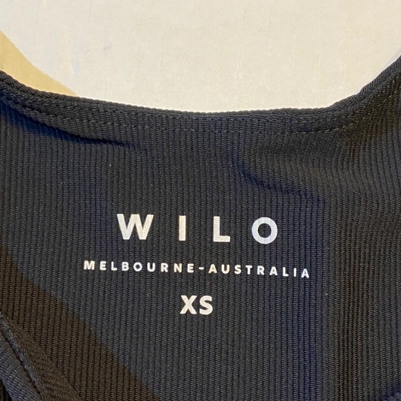 Wilo the Label Women Flare Jumpsuit Black Athletic Travel Workout Loungewear Rib - Picture 7 of 9